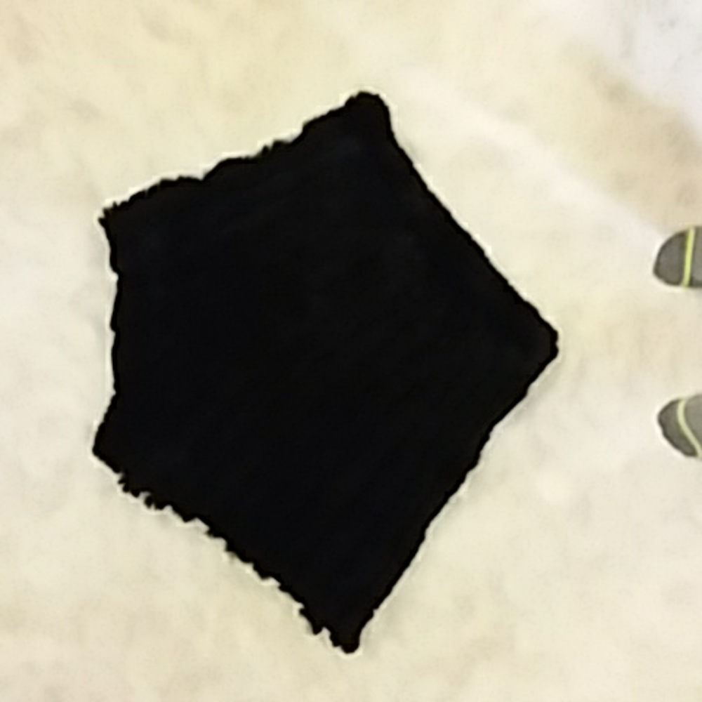 EUC rabbit fur poncho capelet.  Black.